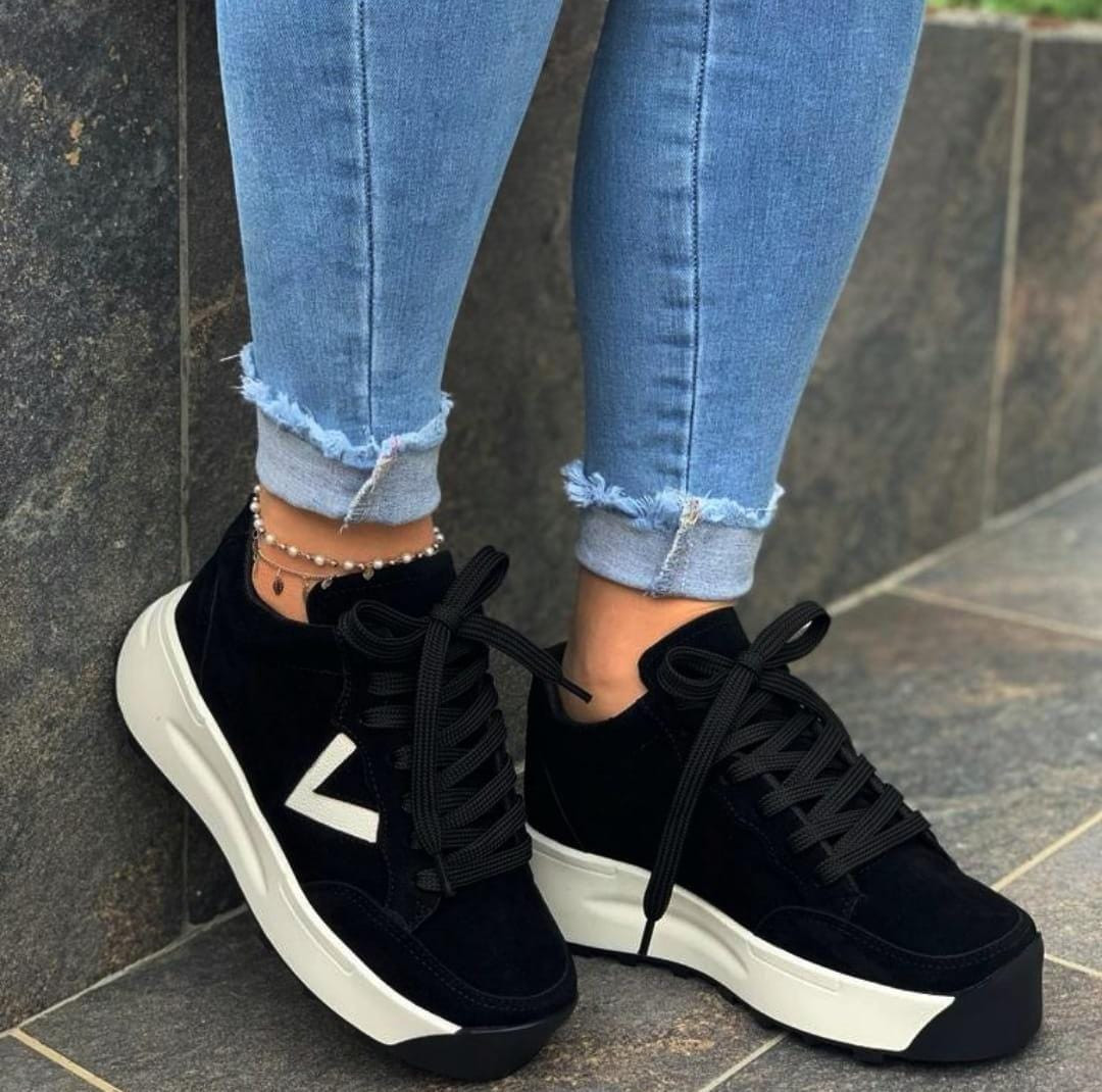 Tenis Casual De Mujer River Negro